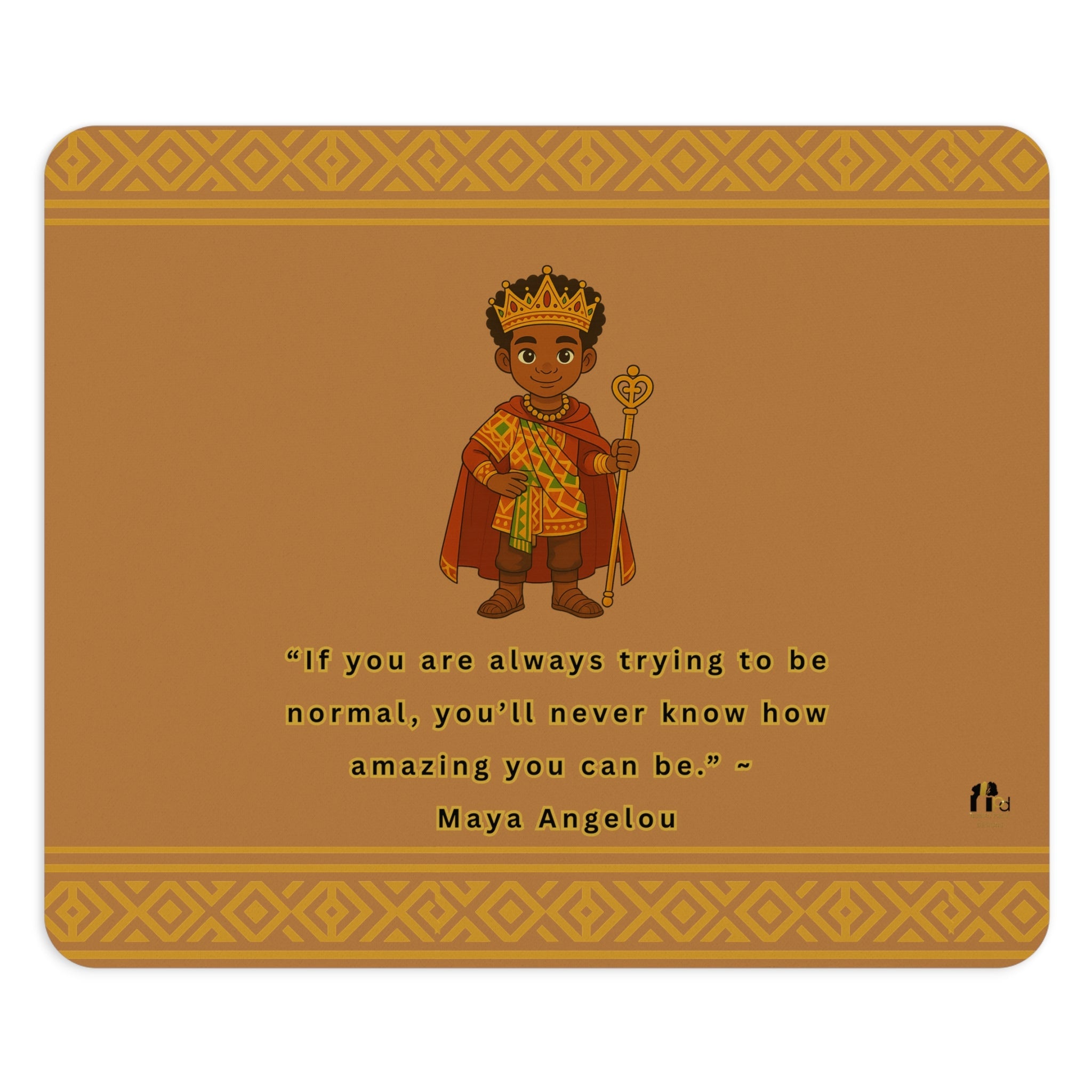 Royal Prince Mouse Pad – Bold African Prince Gaming & Office Desk Mat