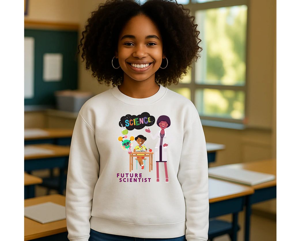 Future Scientist Youth Crewneck Sweater for Girls