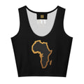 Black & Gold Motherland Crop Top