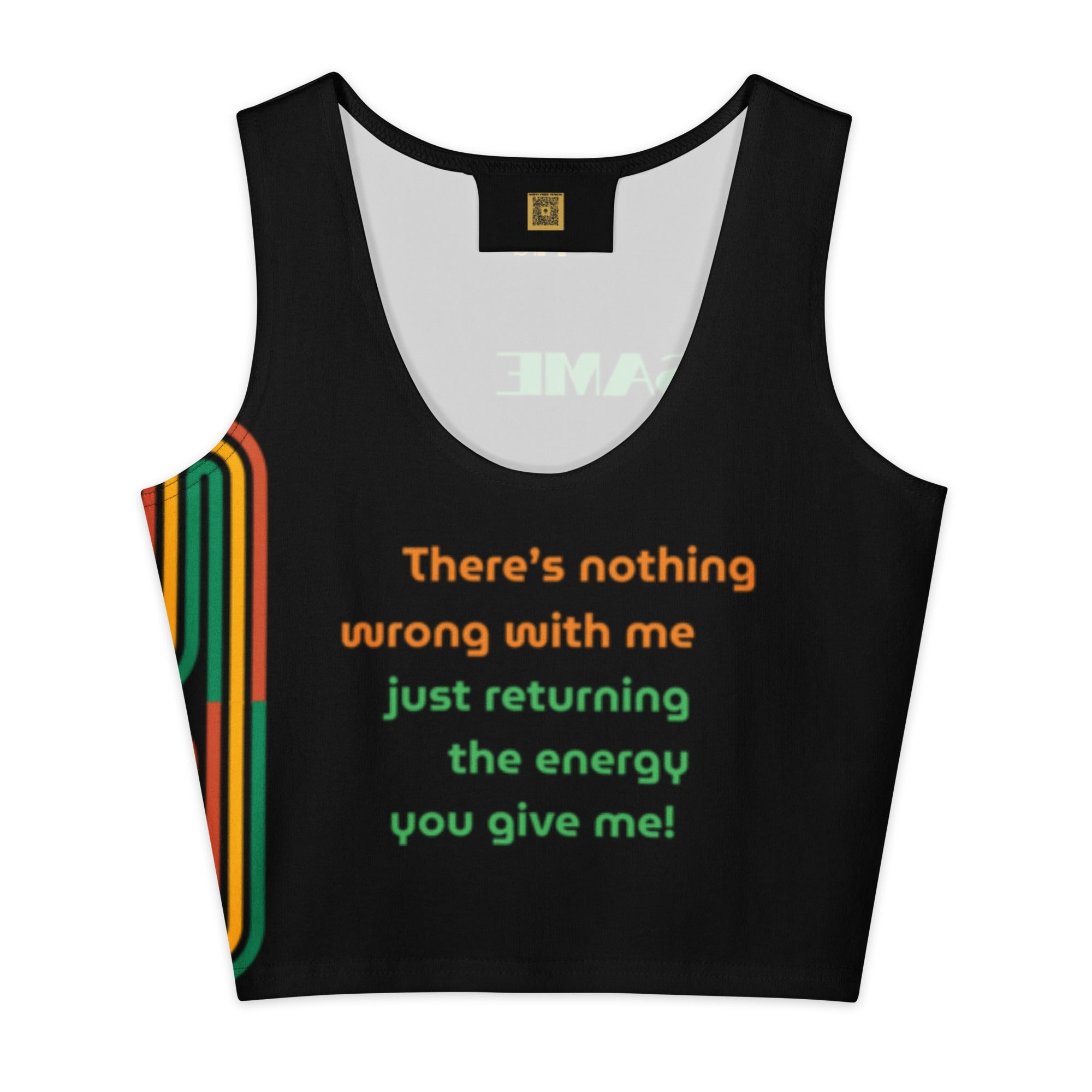Same Energy Retro Stripe Women's Crop Top
