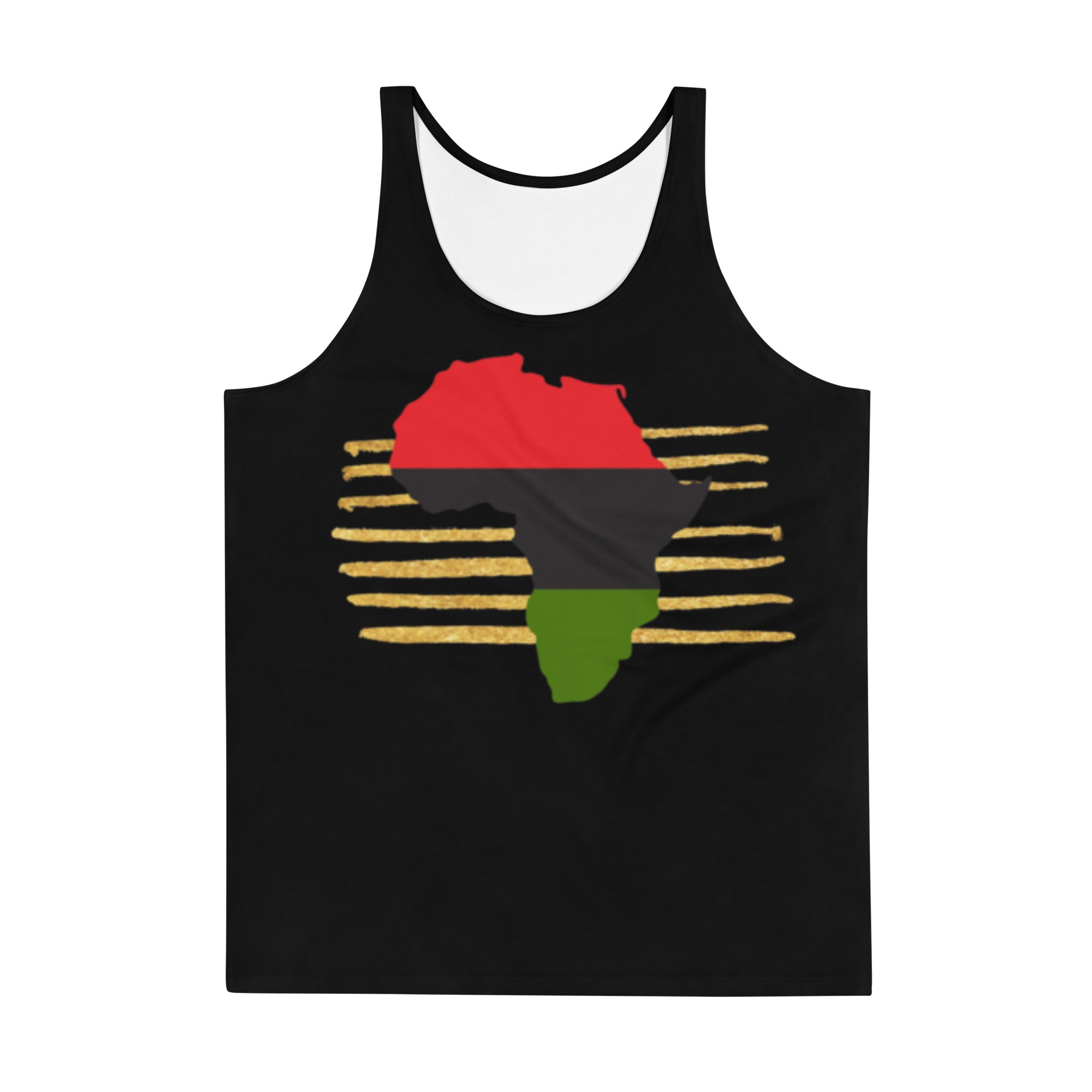 Africa on Gold Unisex Tank Top