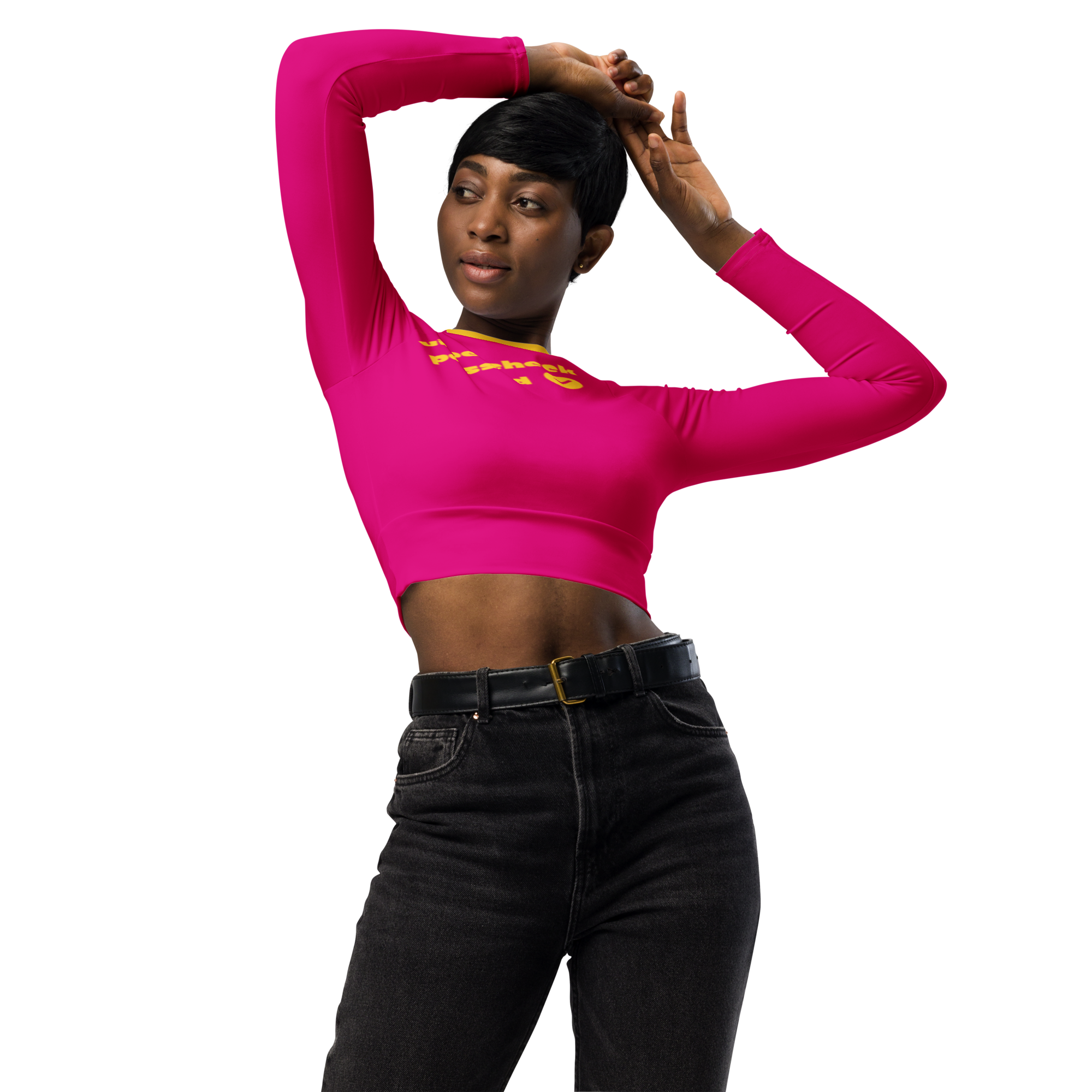 Check The Vibe Recycled Long Sleeve Crop Top For Women
