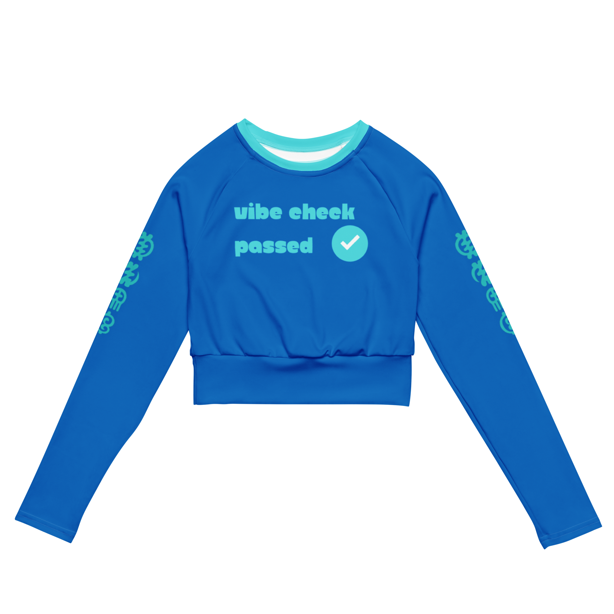 Check The Vibe Recycled Long Sleeve Crop Top For Women
