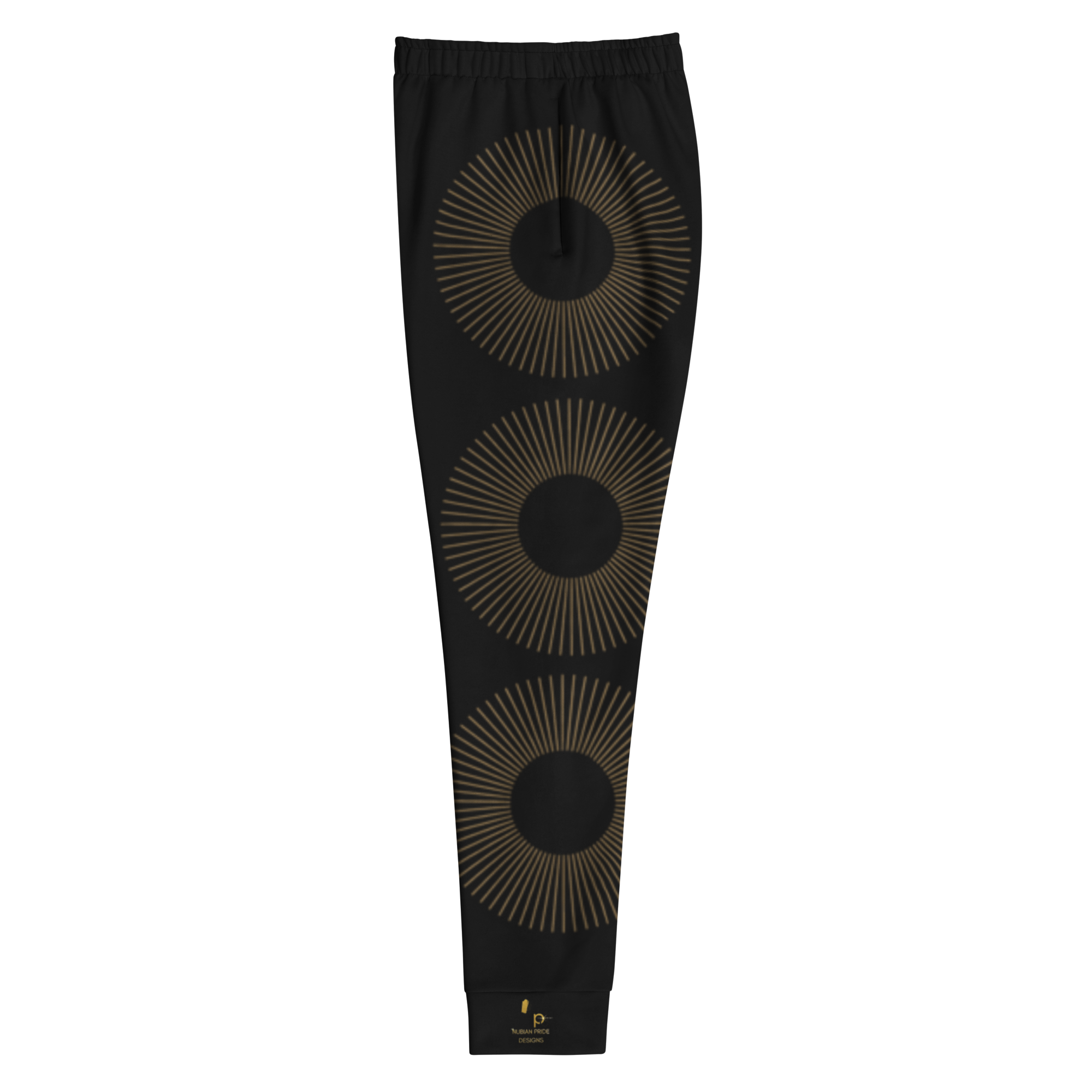 Nubian Luxe Joggers – Black & Gold for Women