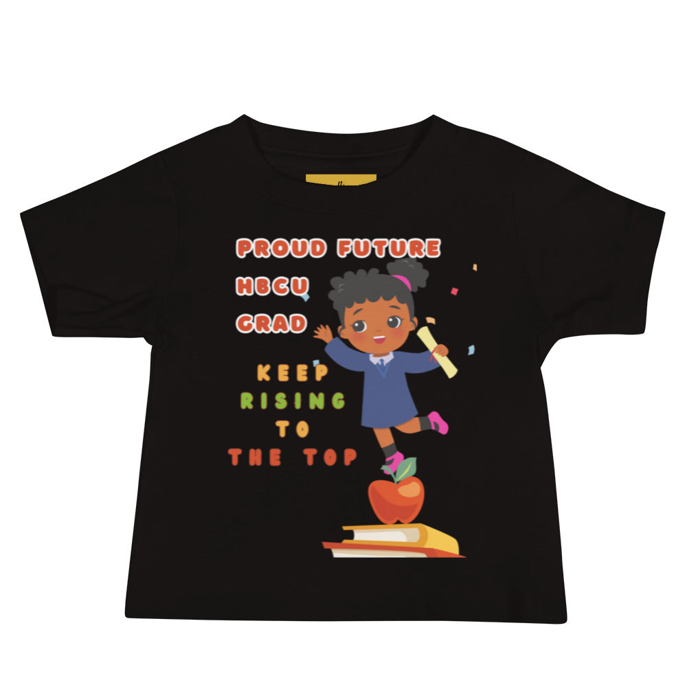 Future HBCU Graduate "Keep Rising" Short Sleeve Baby Jersey Tee for Girls