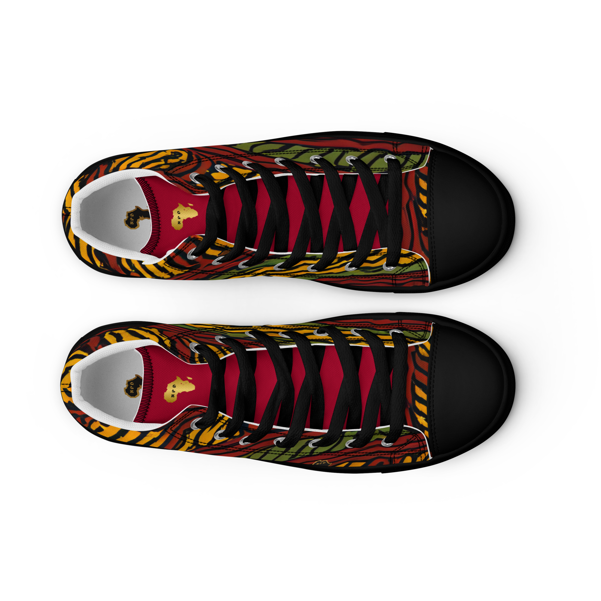 Afrocentric High-Top Canvas Shoes for Women