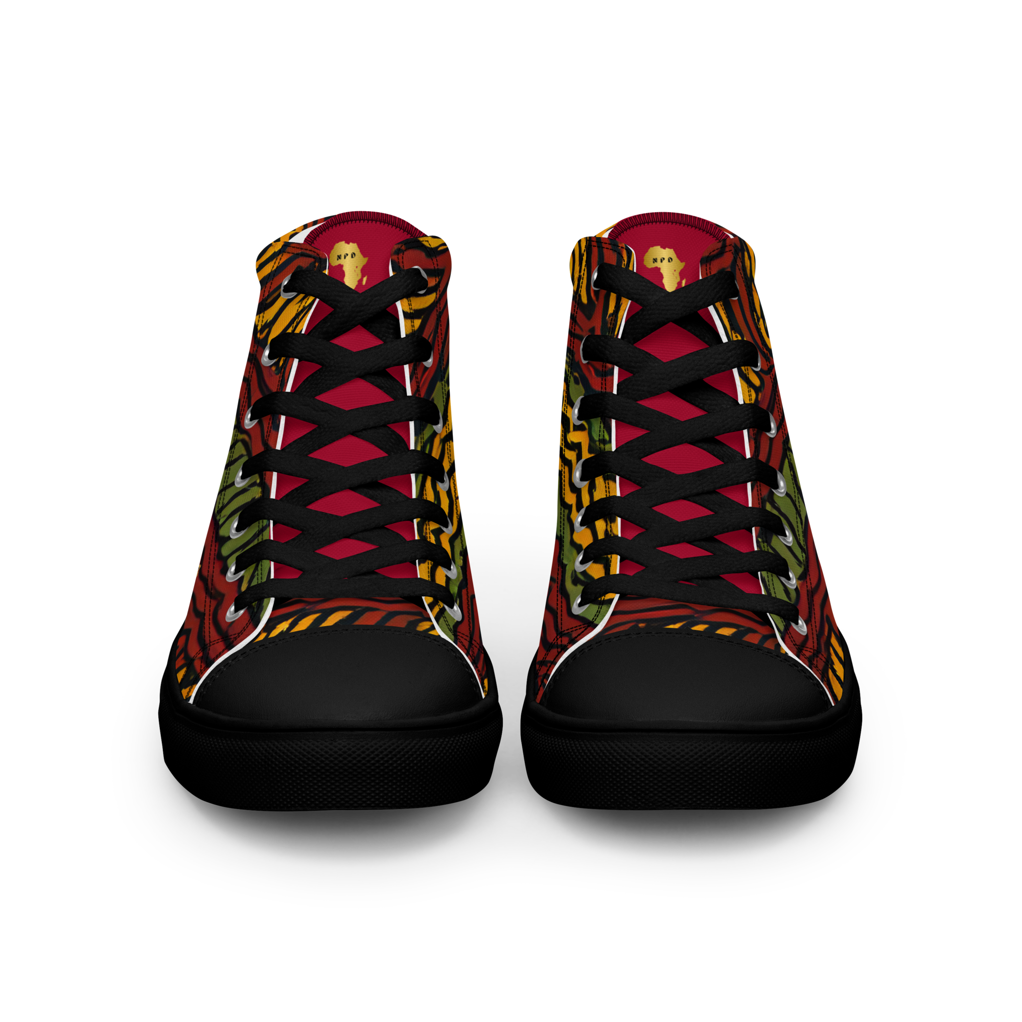 Afrocentric High-Top Canvas Shoes for Women