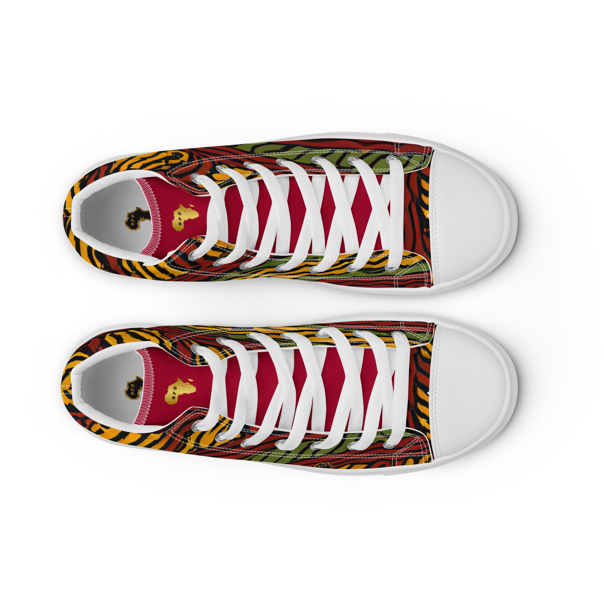 Afrocentric High-Top Canvas Shoes for Women