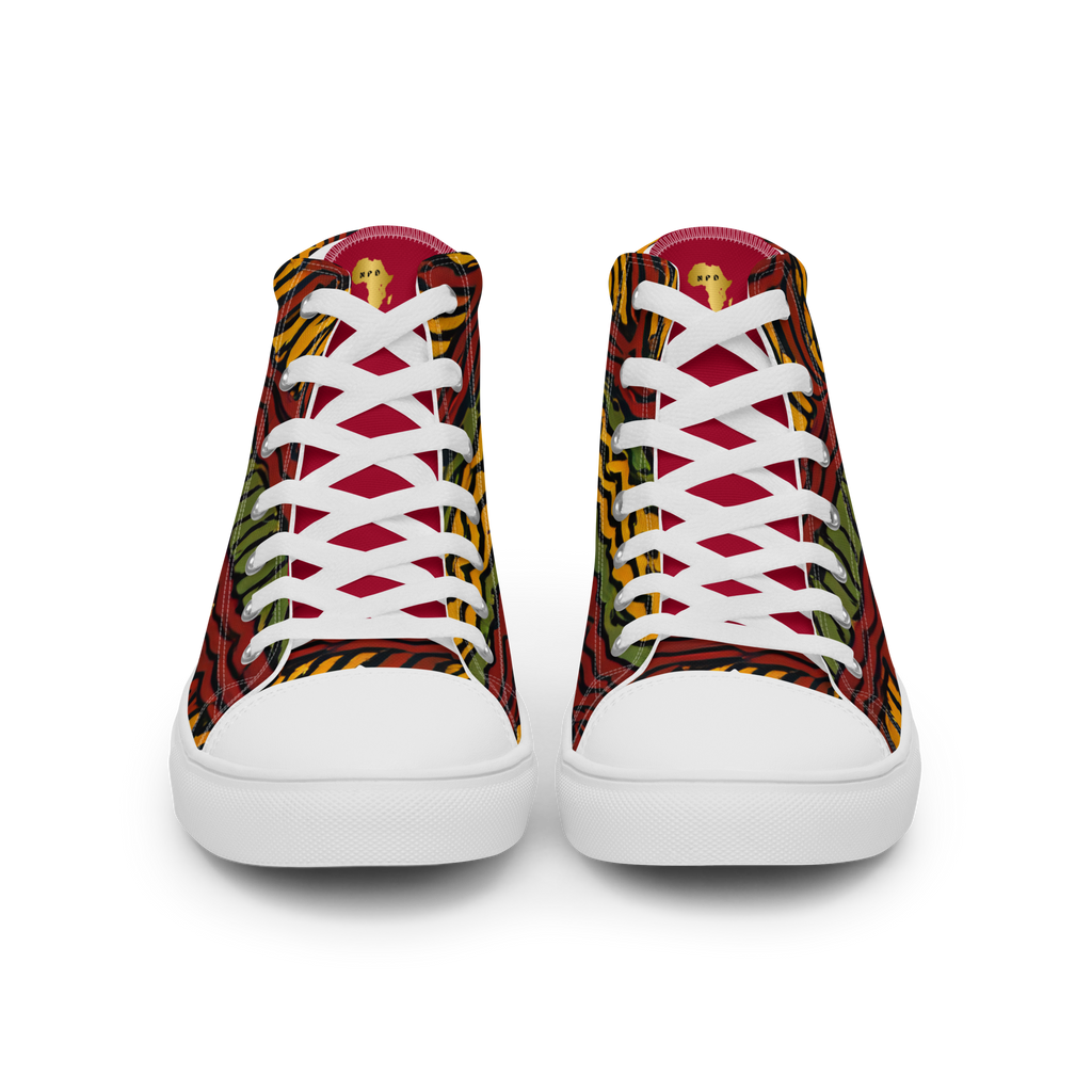 Afrocentric High-Top Canvas Shoes for Women