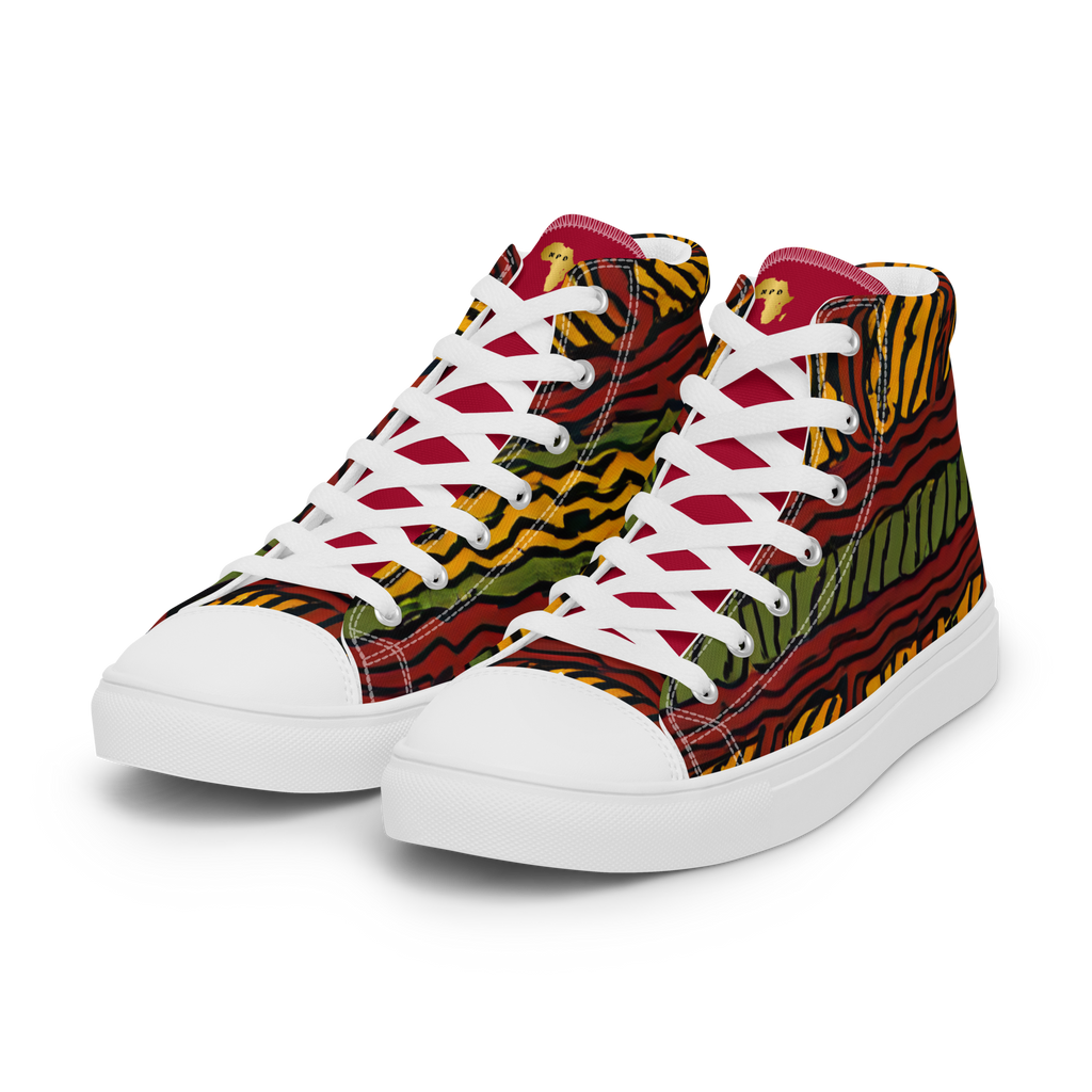 Afrocentric High-Top Canvas Shoes for Women
