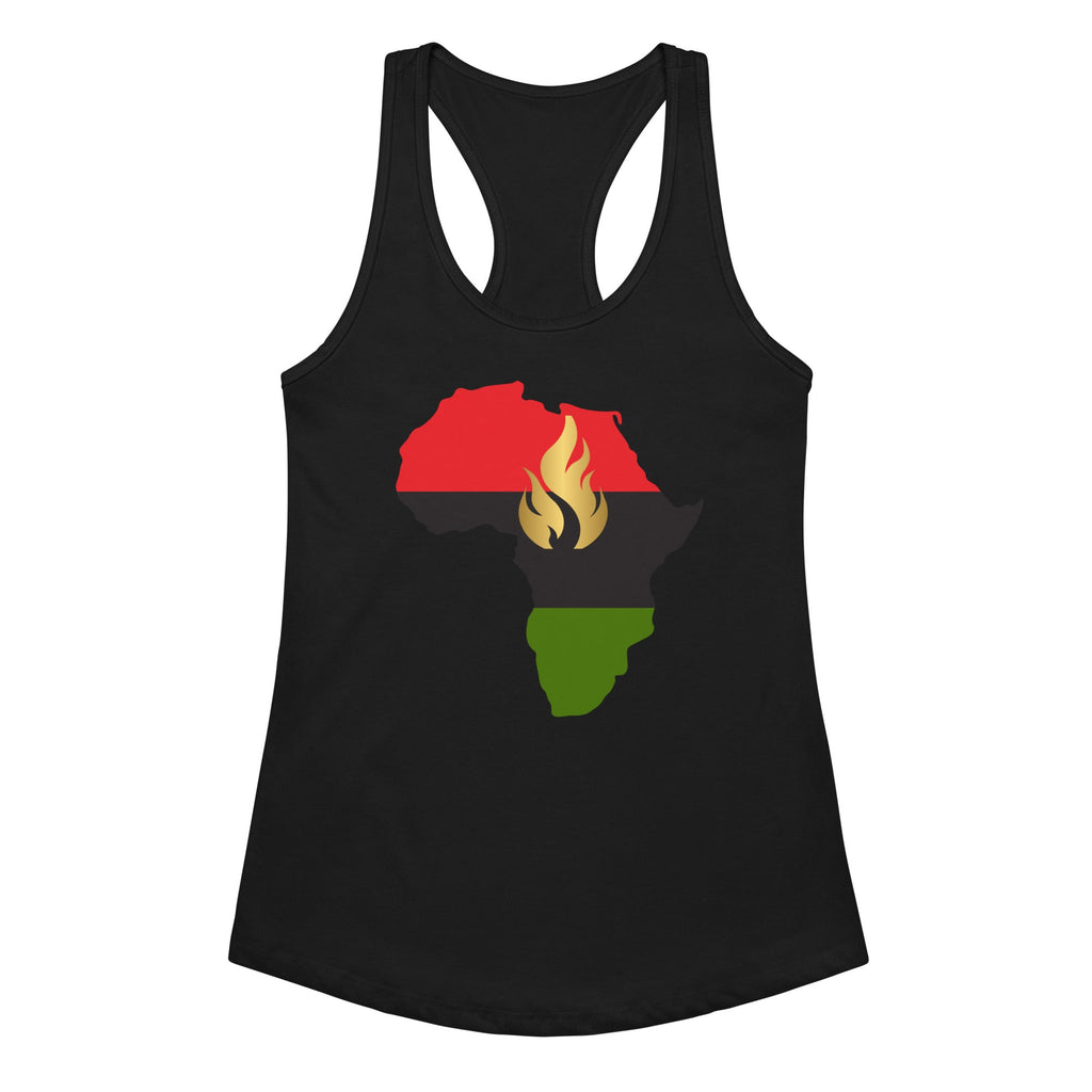 Africa Lit Women's Fitted Racerback Tank Top