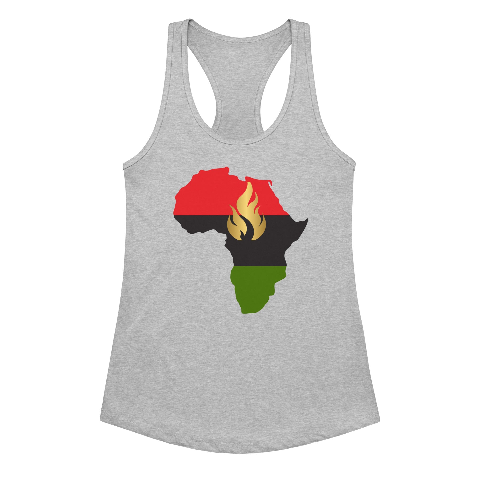 Africa Lit Women's Fitted Racerback Tank Top