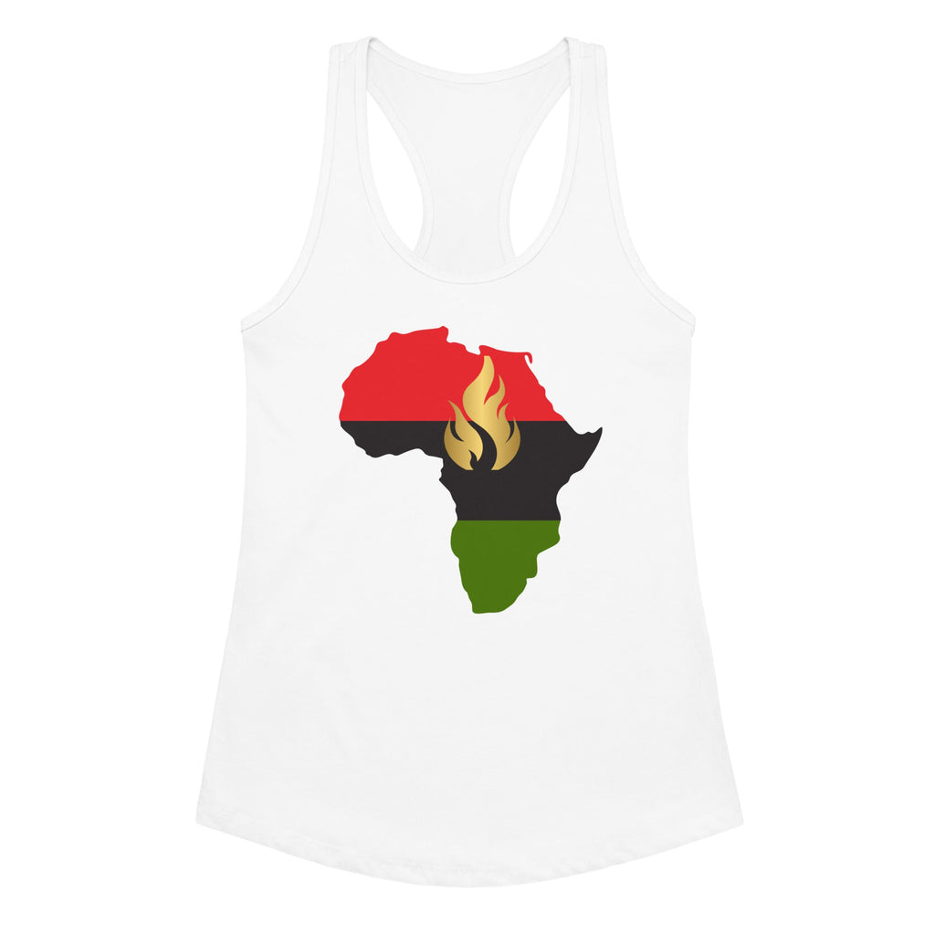 Africa Lit Women's Fitted Racerback Tank Top