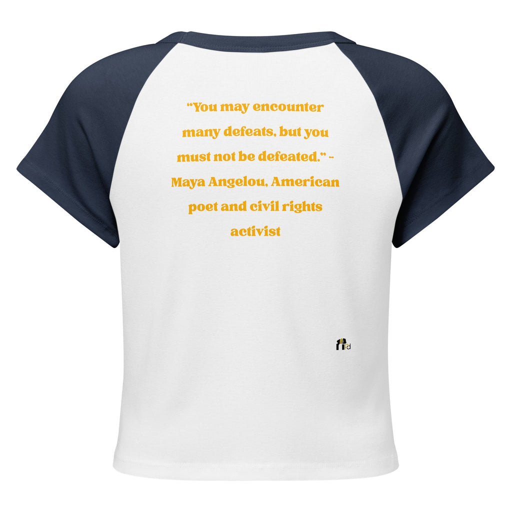 Maya Empowerment Raglan Crop Tee for Women