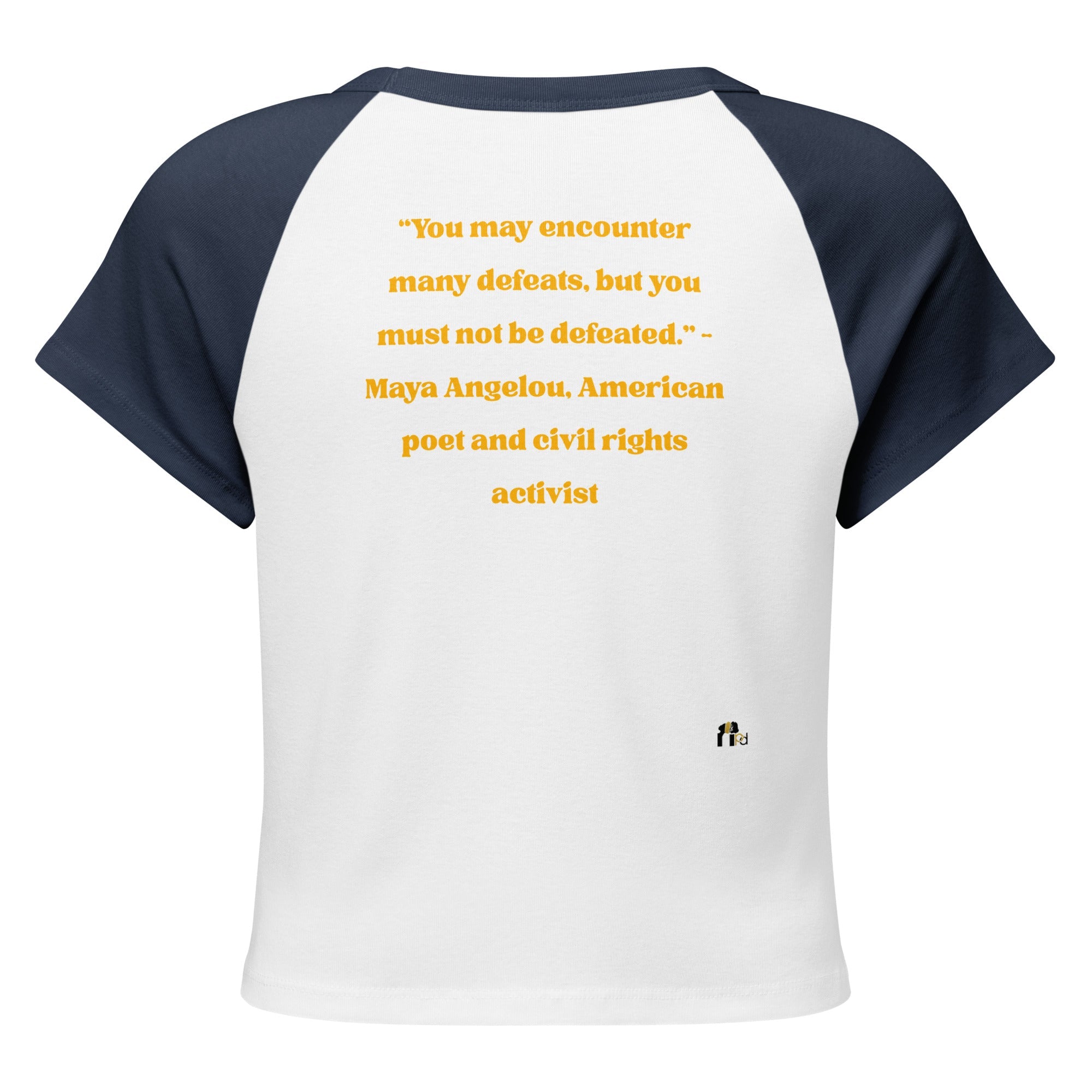 Maya Empowerment Raglan Crop Tee for Women
