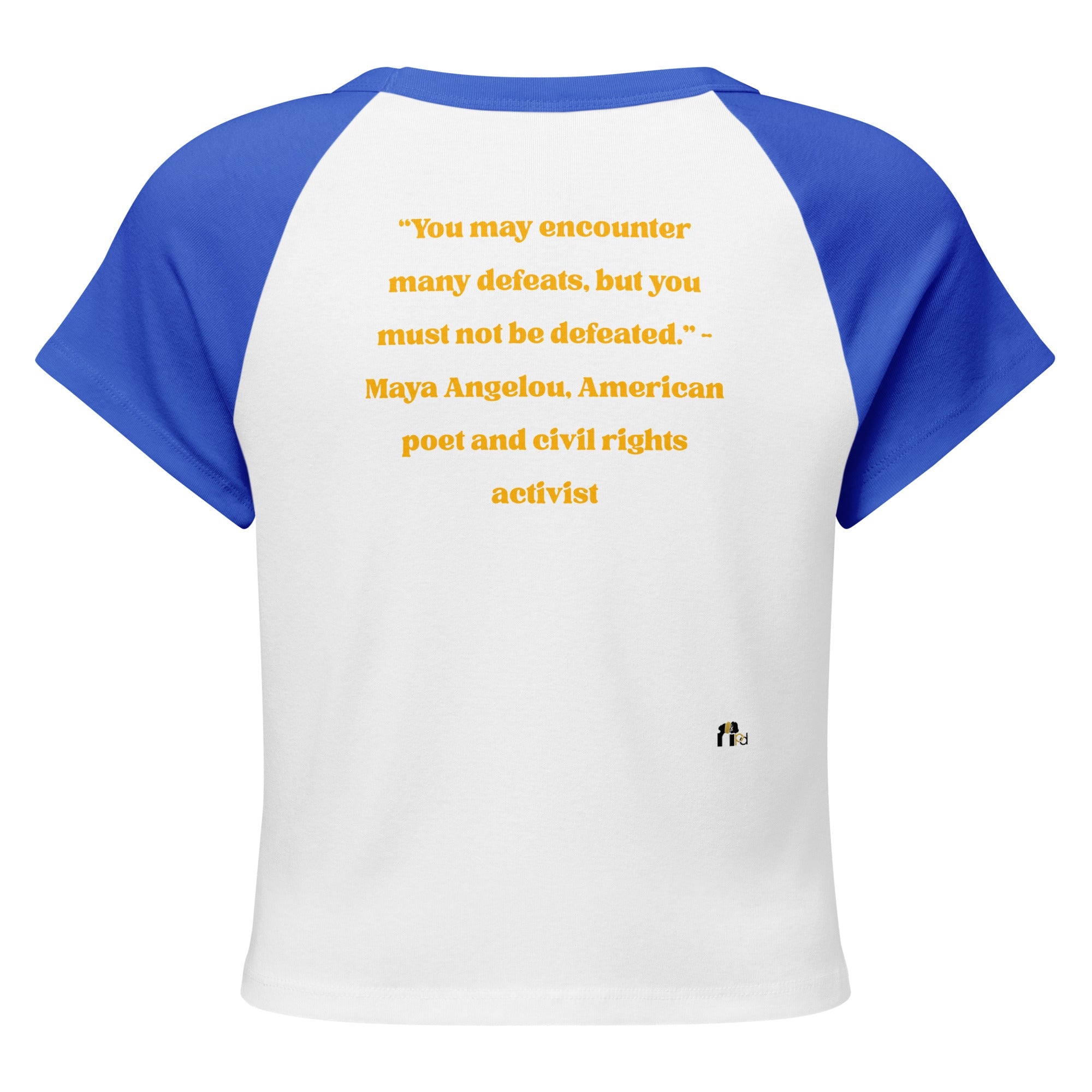 Maya Empowerment Raglan Crop Tee for Women
