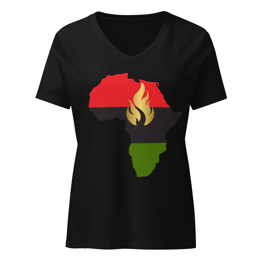Lit from the Continent Tee Women’s Relaxed V-Neck