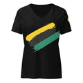 Jamaican Vibes Women's Relaxed V-Neck Tee