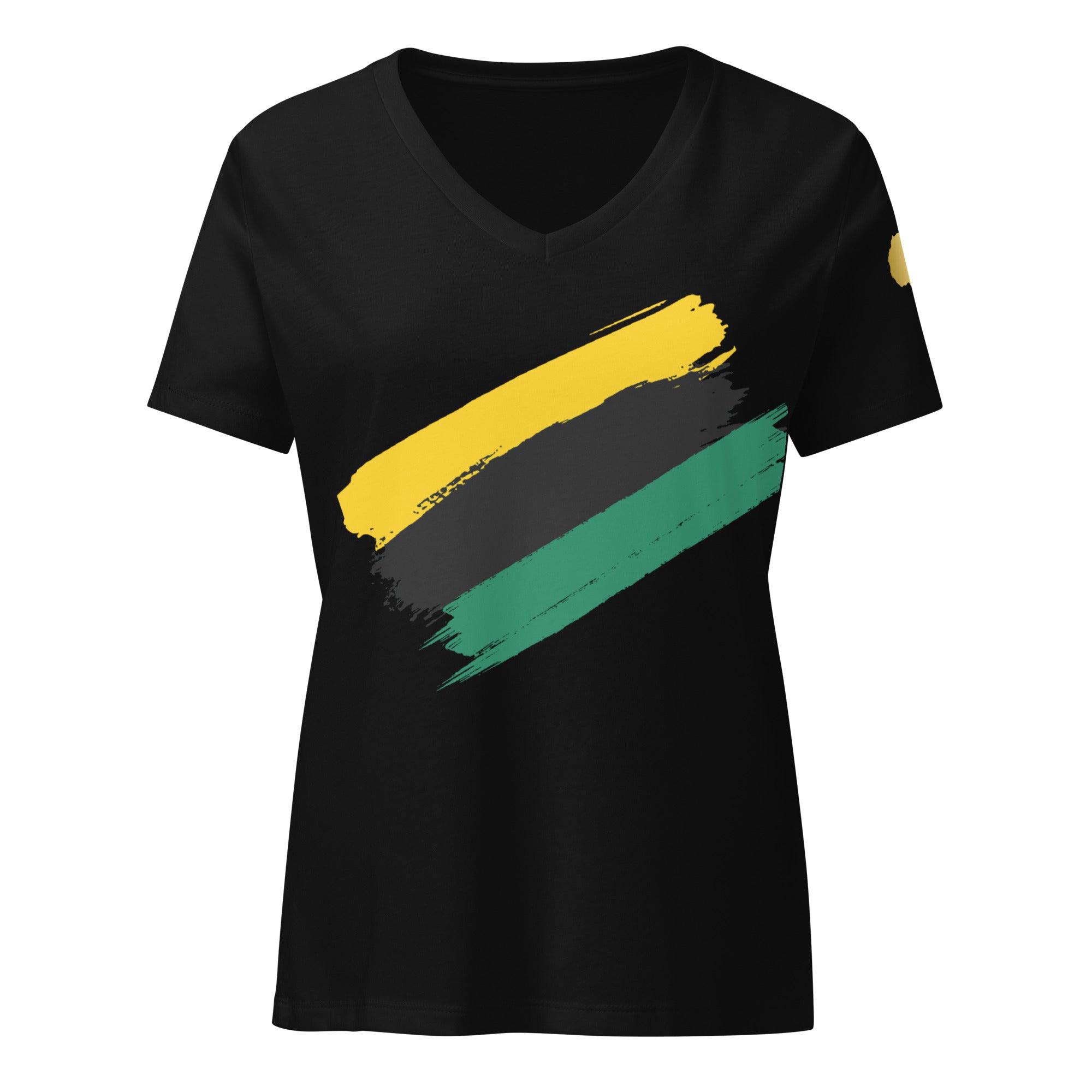 Jamaican Vibes Women's Relaxed V-Neck Tee