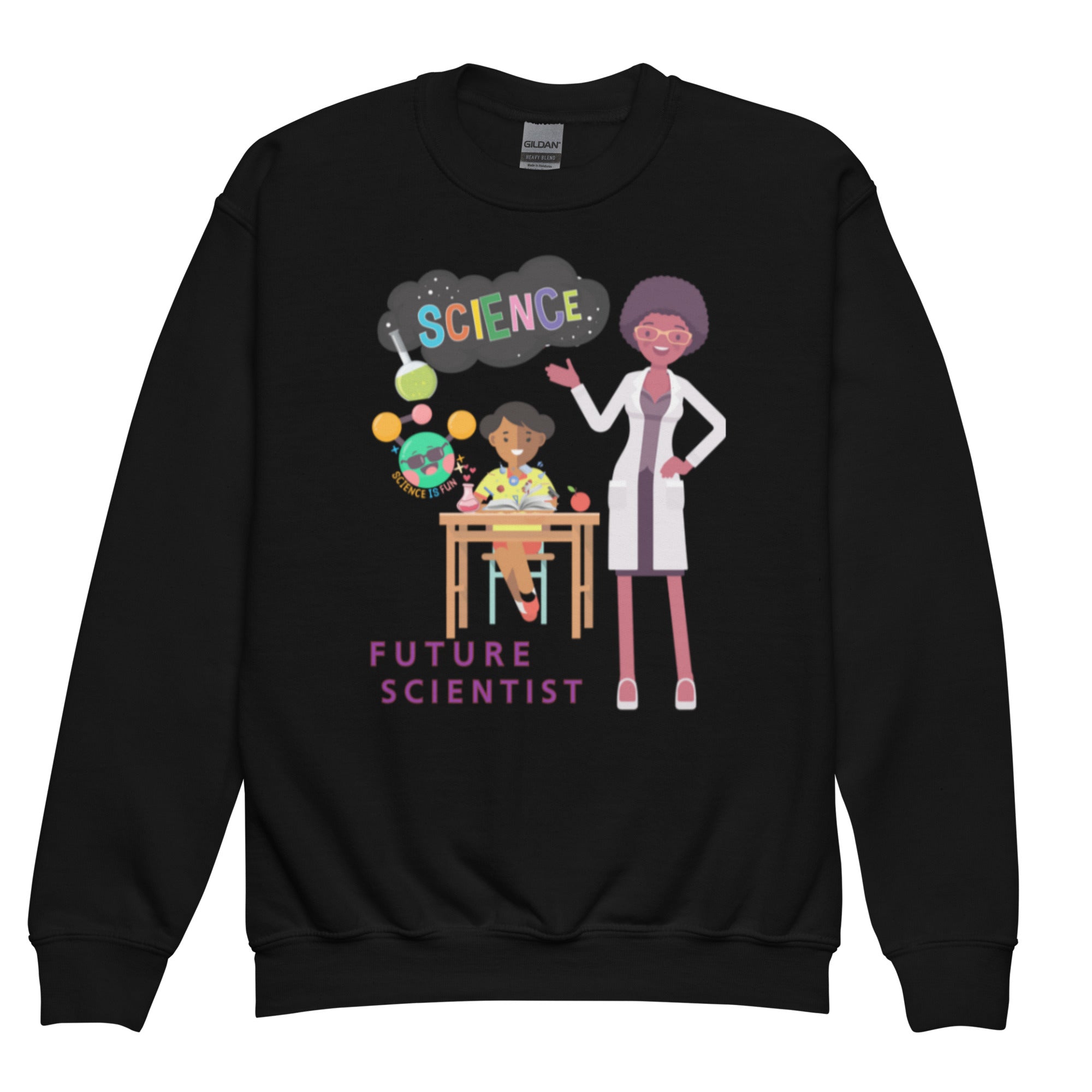 Future Scientist Youth Crewneck Sweater for Girls