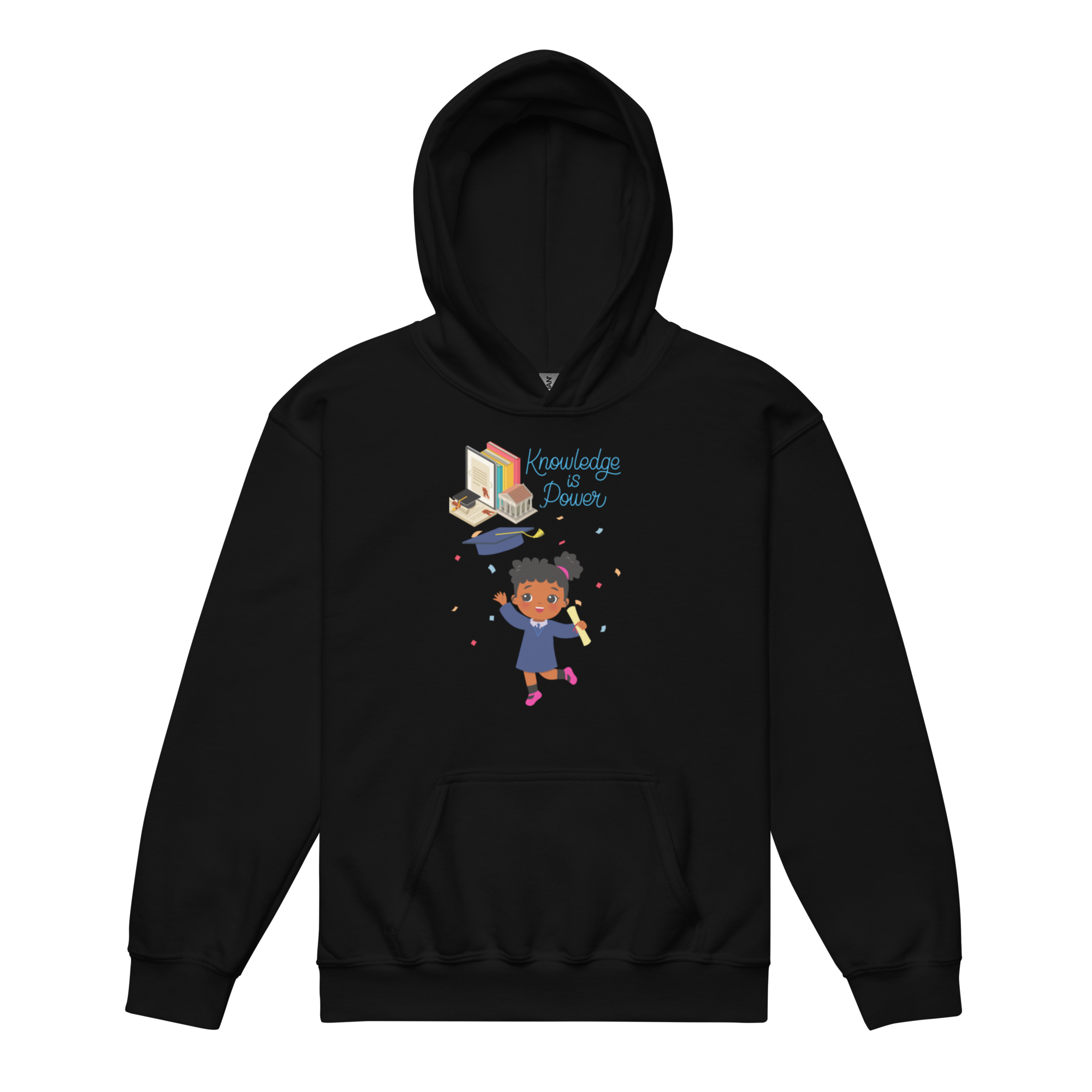 Knowledge Is Power Youth Hoodie for Girls
